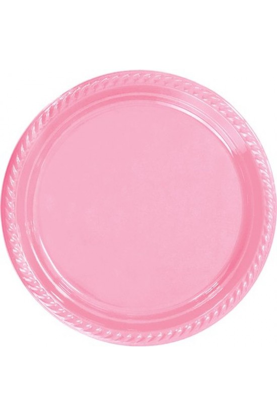 Pembe Plastik Tabak 22 cm 25li