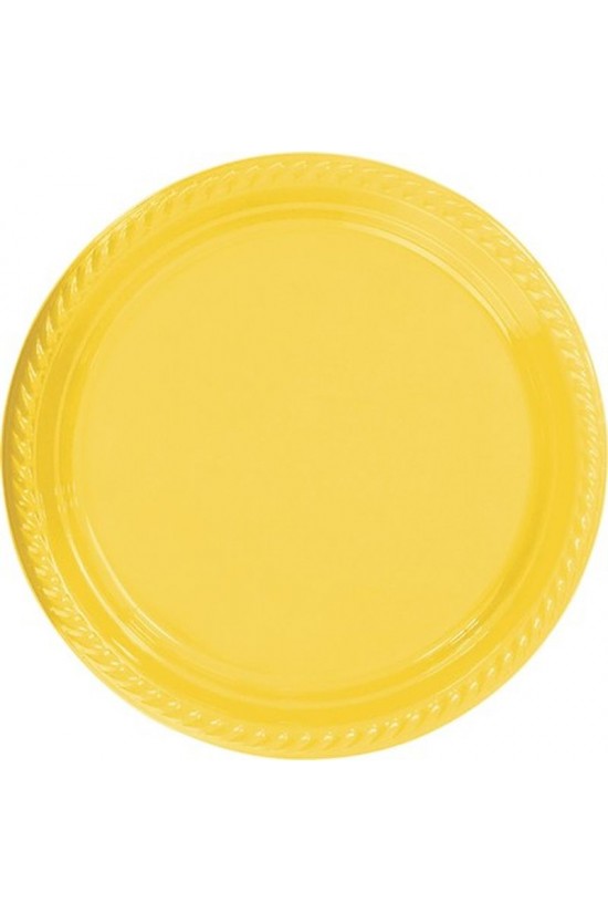 Sarı Plastik Tabak 22 cm 25li