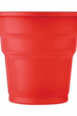 Plastik Meşrubat Bardağı Kırmızı 180cc-7oz 25li