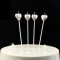 Bougie Coeur Métallisé avec Bâtons Bougie Anniversaire Argent