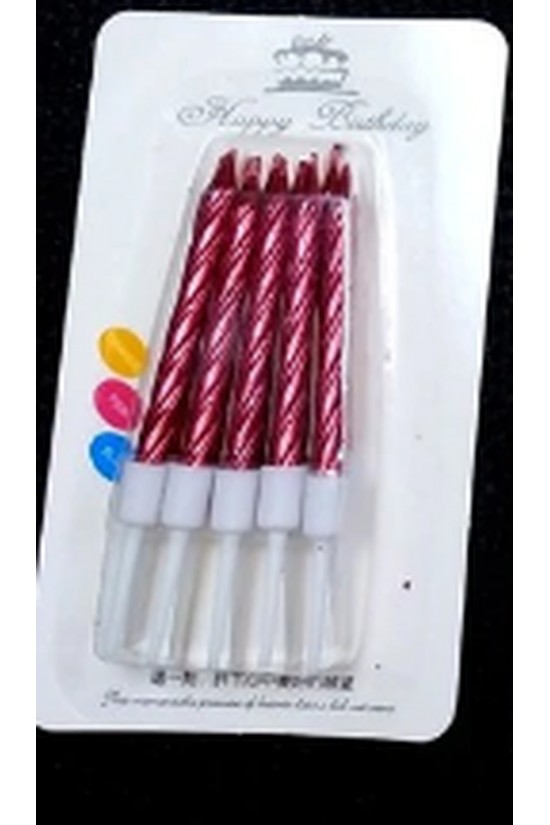 Bougie Pâtissière Couleur Fuchsia 10 pcs Bougie Pâtissière Couleur Fuchsia 10 pcs