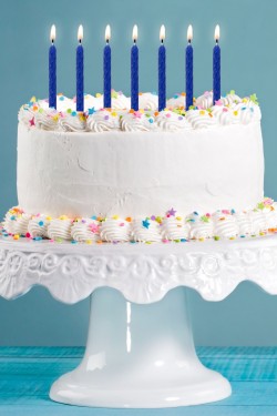 Blaue Kuchenkerzen zum Geburtstag, Hochzeitstag, 10 Stück