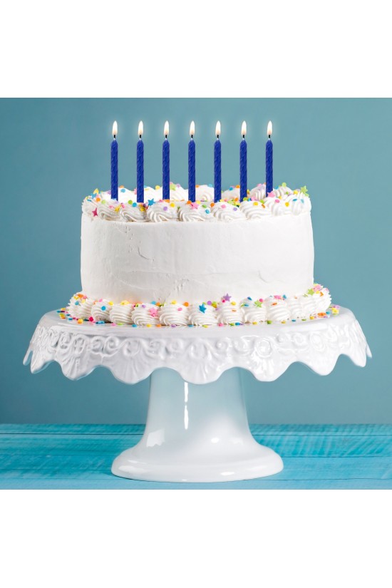 Bougies de gâteau d'anniversaire de mariage de couleur bleue 10 pièces Bougies de gâteau d'anniversaire de mariage de couleur bleue 10 pièces