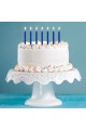 Bougies de gâteau d'anniversaire de mariage de couleur bleue 10 pièces Bougies de gâteau d'anniversaire de mariage de couleur bleue 10 pièces