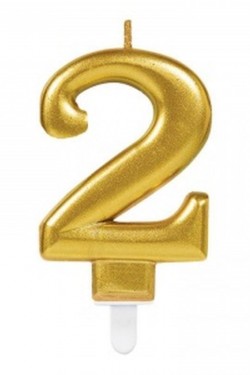 2 Rakam Mum Gold Renk