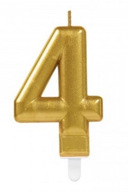 4 Rakam Mum Gold Renk