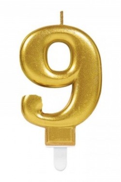 9 Rakam Mum Gold Renk
