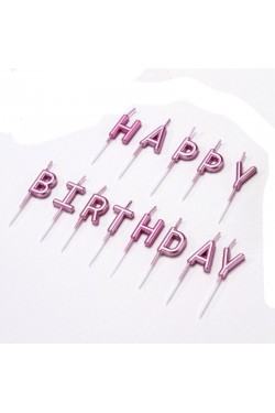 Alles Gute zum Geburtstag Kerze lila Farbe