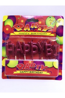 Alles Gute zum Geburtstag Kerze Fuchsia Farbe