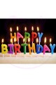 Rengarenk Happy Birthday Yazılabilen Doğum Günü Mumu Rengarenk Happy Birthday Yazılabilen Doğum Günü Mumu