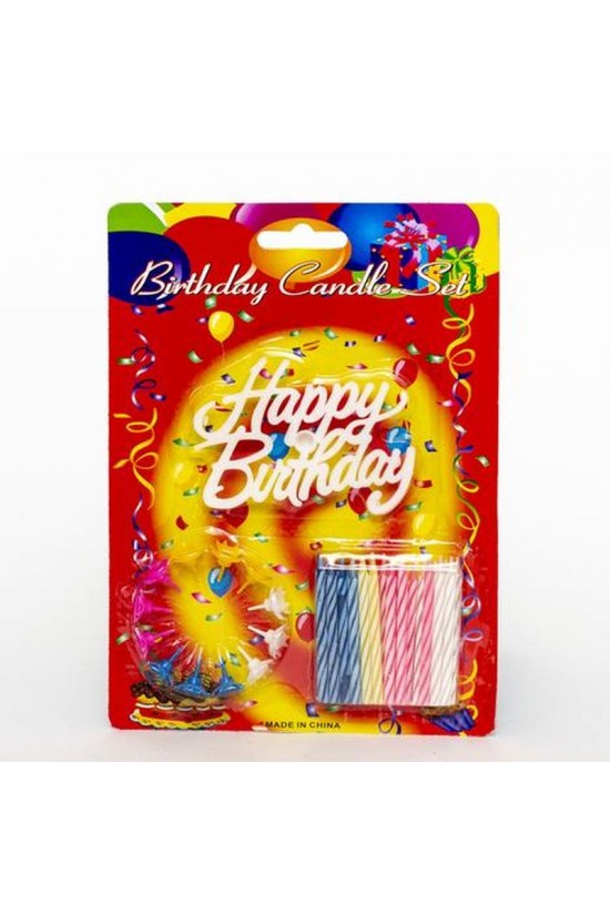 Rengarenk Mumlu Beyaz Happy Birthday Yazılı Doğum Günü Mumu 12 Adet Rengarenk Mumlu Beyaz Happy Birthday Yazılı Doğum Günü Mumu 12 Adet