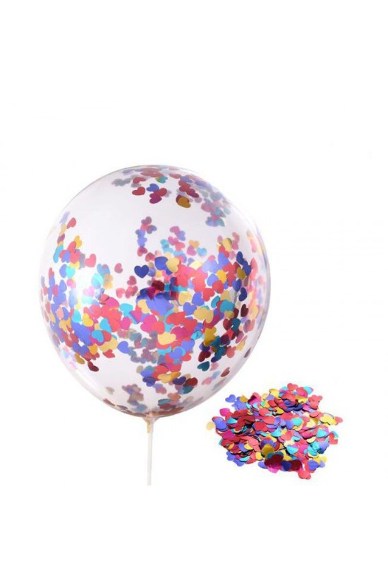 Kalp Pullu Şeffaf Yuvarlak Balon 24 İnç Kalp Pullu Şeffaf Yuvarlak Balon 24 İnç