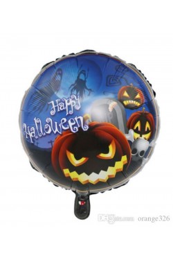 Balão de alumínio de abóbora feliz Halloween de 18 polegadas