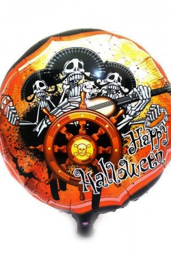 Kuru Kafalı Korsanlar Halloween Şekilli Folyo Balon 45 cm