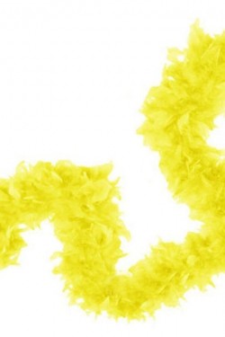 Yellow Color Fluffy Feather Otrish Boa Decoration Feather 180 cm