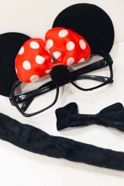 Minnie Mouse Goggles Bowtie Tail Set