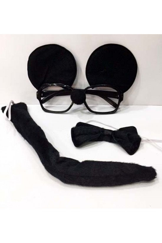 Mickey Mouse Gözlüğü Papyonu Kuyruğu Seti Mickey Mouse Gözlüğü Papyonu Kuyruğu Seti