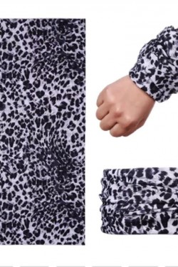 Açık Renk Leopar Baf Bandana Maske