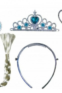 Karlar Ülkesi Elsa Anna Frozen Saçı Asası ve Taç Seti