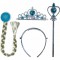 Ensemble sceptre et couronne de cheveux congelés Elsa Anna Frozen