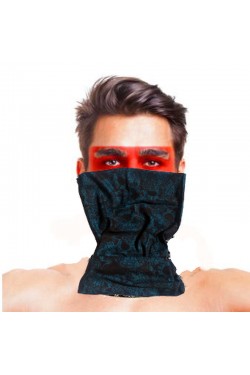 Baf Bandana Çoklu Kafatası Mavi Siyah Maske