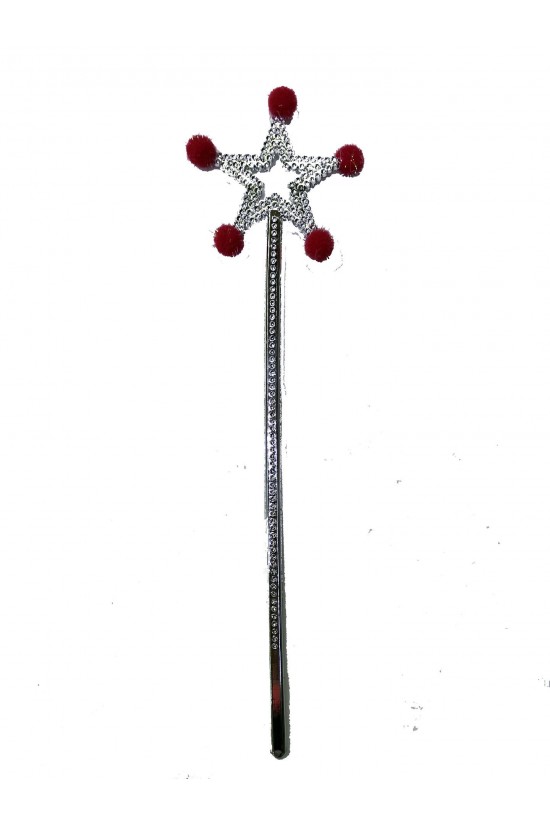 Baguette Magique Star Fairy Wand Avec Pompon Rouge
