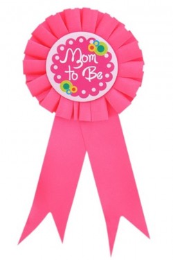 Badge maman à écrire couleur rose
