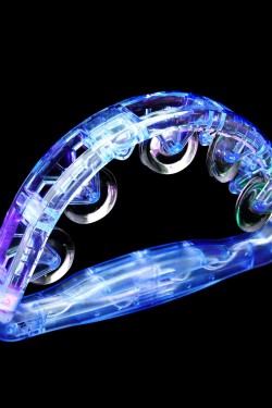 Led Işıklı Pilli Rengarenk Yanıp Sönen Lüks Eğlence Tefi Mavi Renk