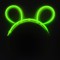 Karanlıkta Parlayan Fosforlu Glow Stick Taç Tavşan Kulağı Tacı Yeşil Renk