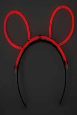 Glow In The Dark Phosphorous Glow Stick Crown Rabbit Ear Crown Red Color