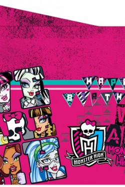 Monster High Temalı Plastik Masa Örtüsü 120x180 cm