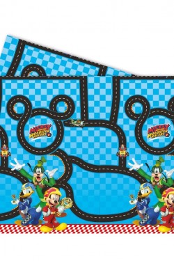 Mickey Mouse Roadster Racers Temalı Plastik Masa Örtüsü 120x180 cm