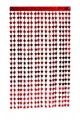 Red Color Star Shaped Metalized Fringed Background Curtain Decoration