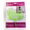 Happy Birthday Yazılı Yeşil Dallı Pasta Kek Çubuğu