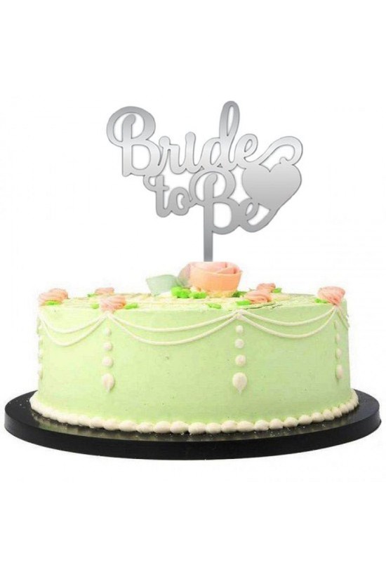 Bride To Be Yazılı Bekarlığa Veda Partisi Pleksi Pasta Süsü Gümüş Renk Bride To Be Yazılı Bekarlığa Veda Partisi Pleksi Pasta Süsü Gümüş Renk