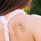 Single Bride Tattoo Model 3 - Gold Gilding - 5.5 cm x 5.5 cm - Temporary Tattoo