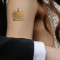 Single Bride Tattoo Modell 7 – Goldvergoldung – 5,5 cm x 5,5 cm – Temporäres Tattoo