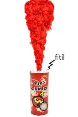 Kırmızı Renk Sis Bombası Kırmızı Duman 1 Adet