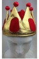 Gelbe Farbe, rote Pompon-Samt-King-Cap, Royal-Cap für Kinder, Jungen Gelbe Farbe, rote Pompon-Samt-King-Cap, Royal-Cap für Kinder, Jungen
