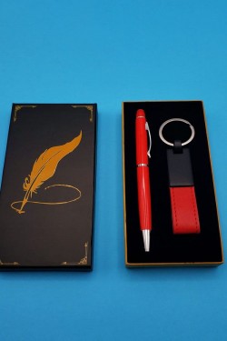 Deri Anahtarlık Ve Touchpen Kalem