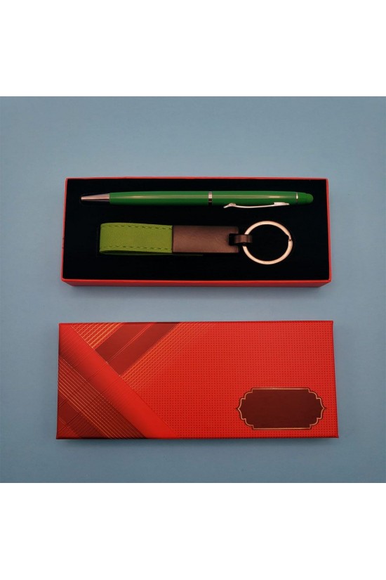 Stylo vert et porte-clés Stylo vert et porte-clés