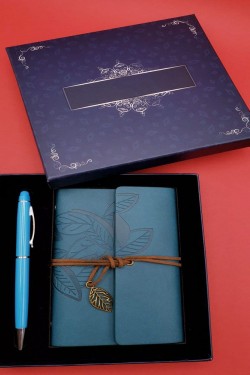Deri Defter Ve Kalem Seti