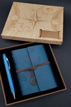 Defter Kalem Mavi Set