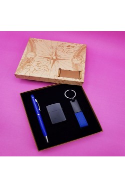 Ballpoint Pen lighter Keychain Set