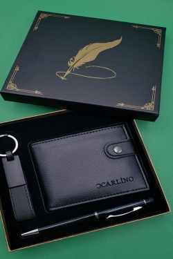 Stylo Bille Portefeuille Et Porte-clés Noir