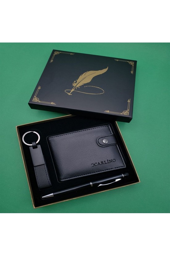 Ballpoint Pen Wallet And Keychain Black Ballpoint Pen Wallet And Keychain Black