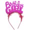 Anniversaire Fille Écrit Couleur Fuchsia Fête Anniversaire Fille Couronne