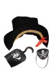 Captain Jack Velvet Pirate Sailor Hat and Pirate Eye Patch Mask Captain Jack Velvet Pirate Sailor Hat and Pirate Eye Patch Mask