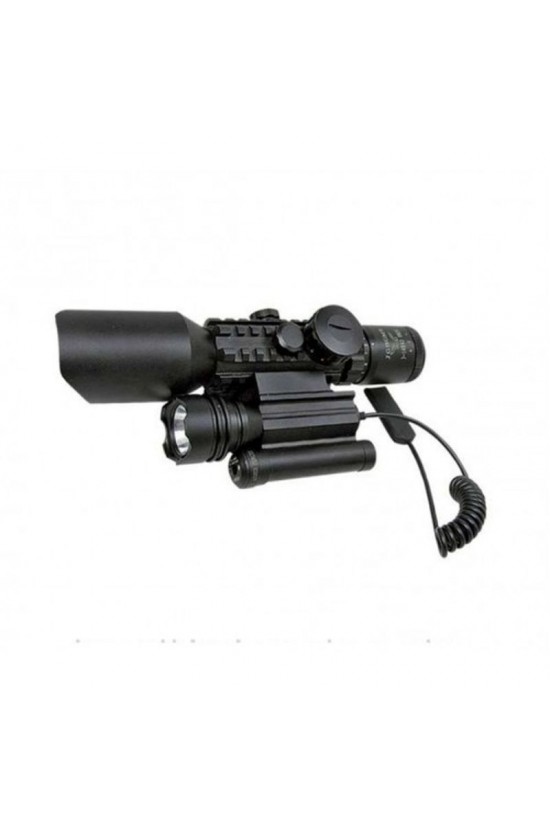 3-10x42 Nikula Zoomlu Av Tüfeği Dürbünü Tüfek Lazeri Zenon Fenerli M9