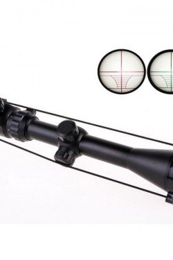 3-9x40 Nikula Zoomlu çıft Işıklı Av Tüfeği Dürbünü Silah Montaj Kelepçeli
